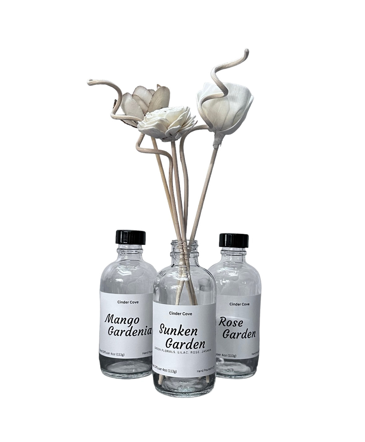 Floral Scented Reed Diffuser With Flowers