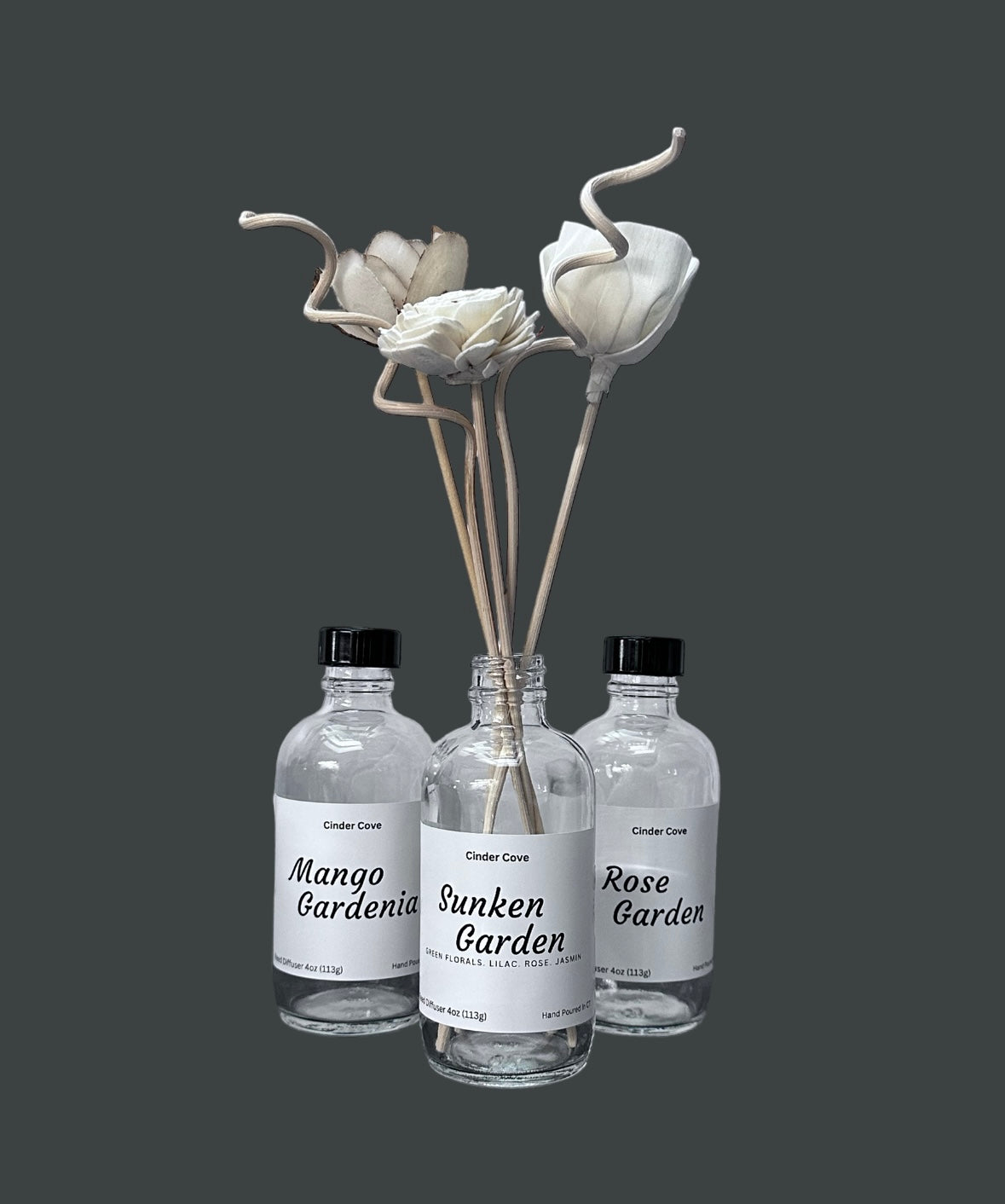 Floral Scented Reed Diffuser With Flowers