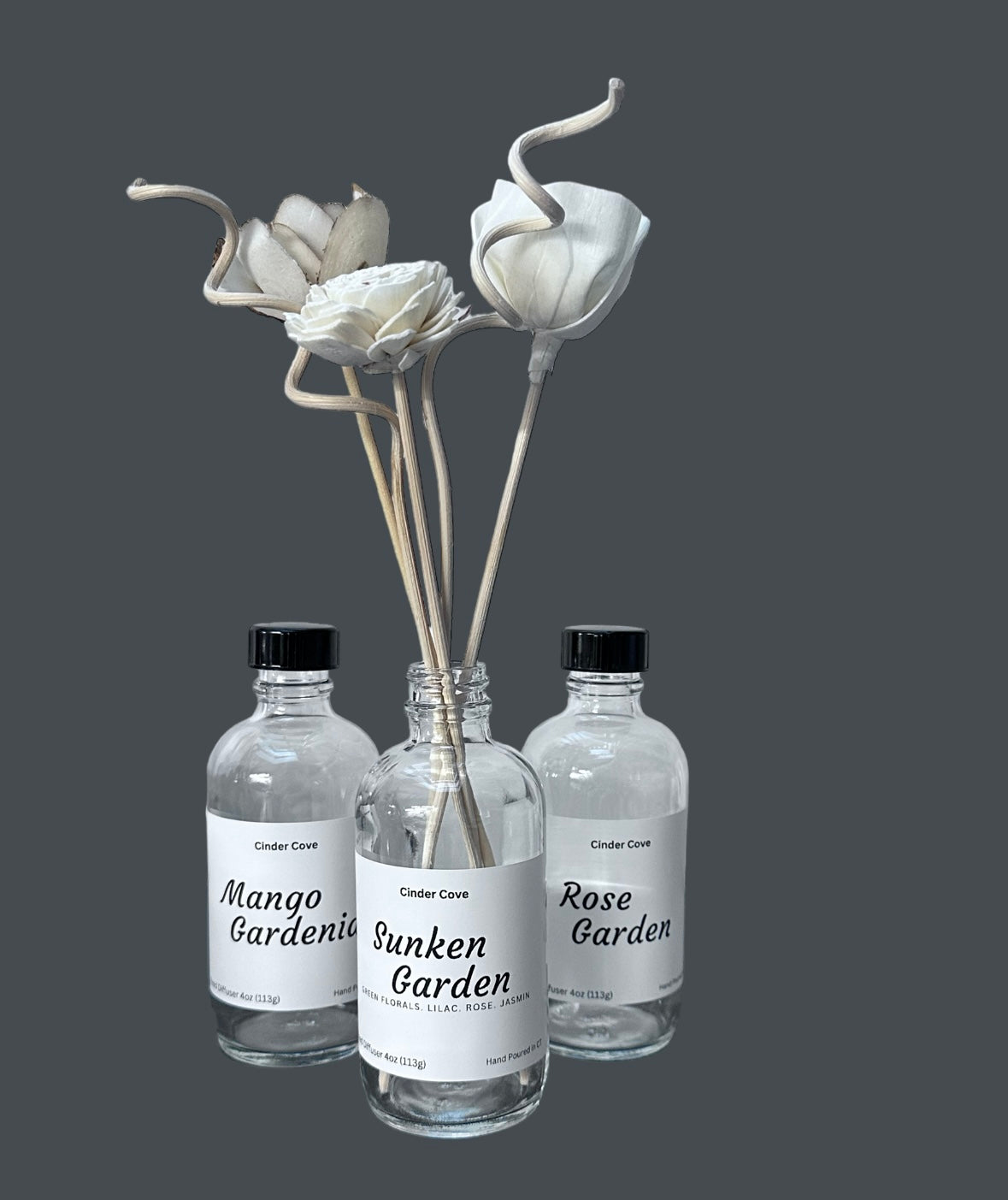 Floral Scented Reed Diffuser With Flowers